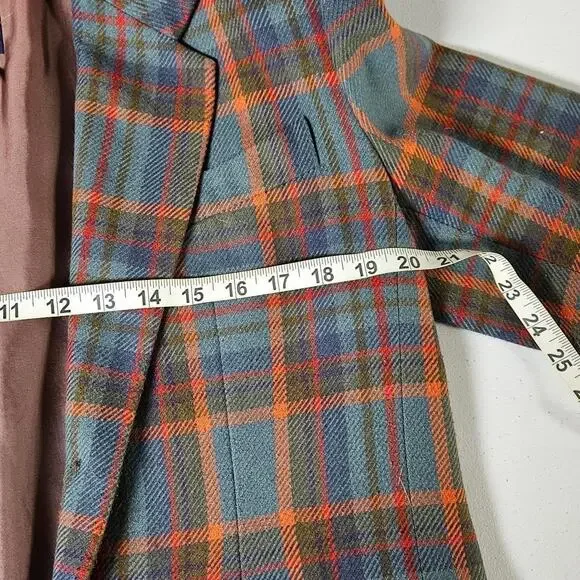 Vtg 80s gap plaid gap blazer large - Picture 6 of 8